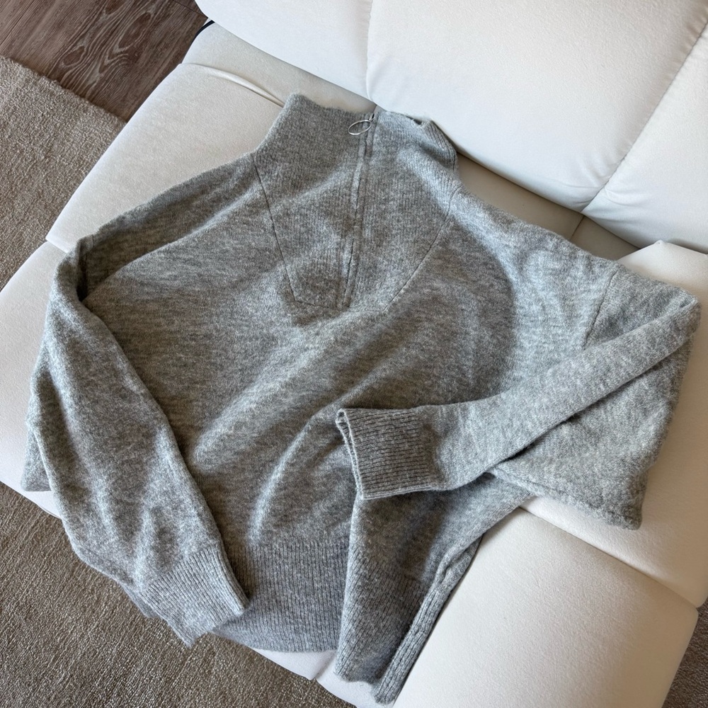 H&M half zip high neck sweater